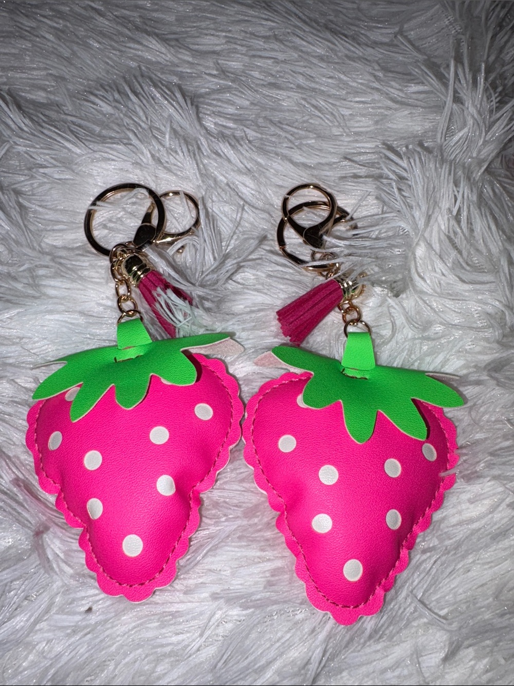 Strawberry Pink Keychains (2)